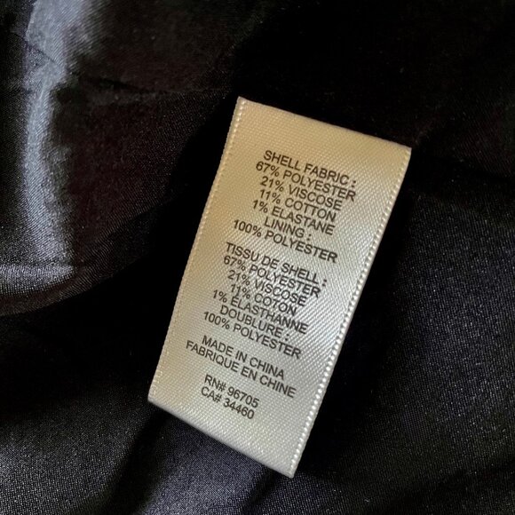 Rebecca Taylor Navy Tweed Look Jacket Fringe Accents SZ 2 Dressy - Picture 12 of 13